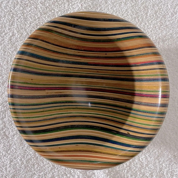 Adrian Martinus Recycled Skateboard  Wood Bowl - Picture 5 of 14